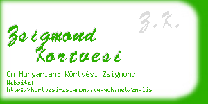 zsigmond kortvesi business card