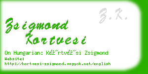 zsigmond kortvesi business card